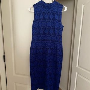 Vince Camuto high neck blue dress EUC size 6